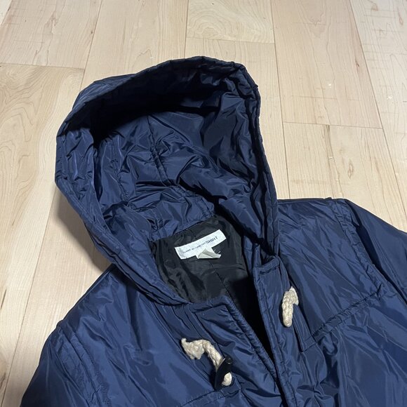Comme des Garçons SHIRT Hooded Duffle Puffer Coat Jacket Navy - Picture 4 of 8